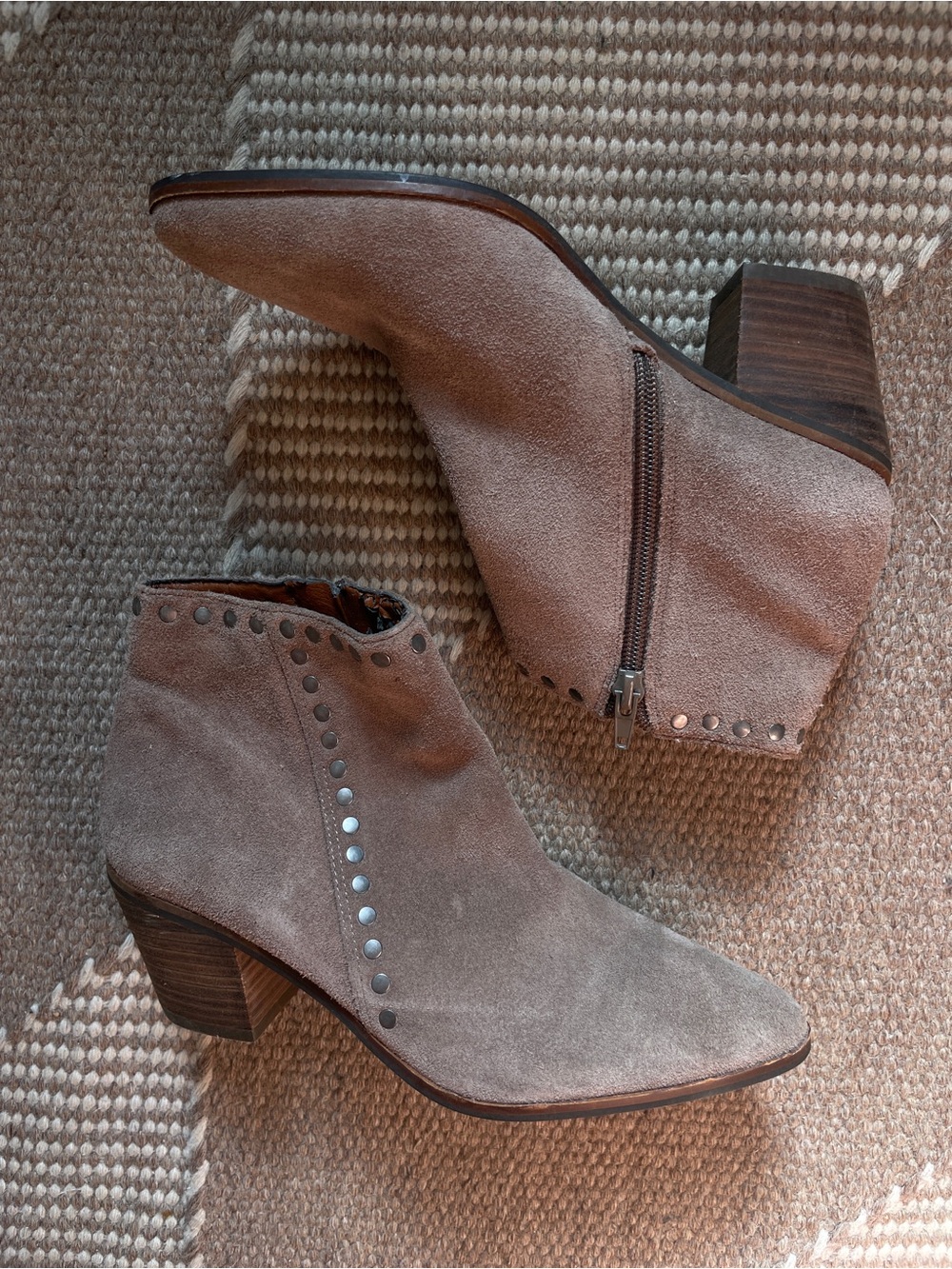 Lucky Brand Linnea Suede Stud Ankle Booties